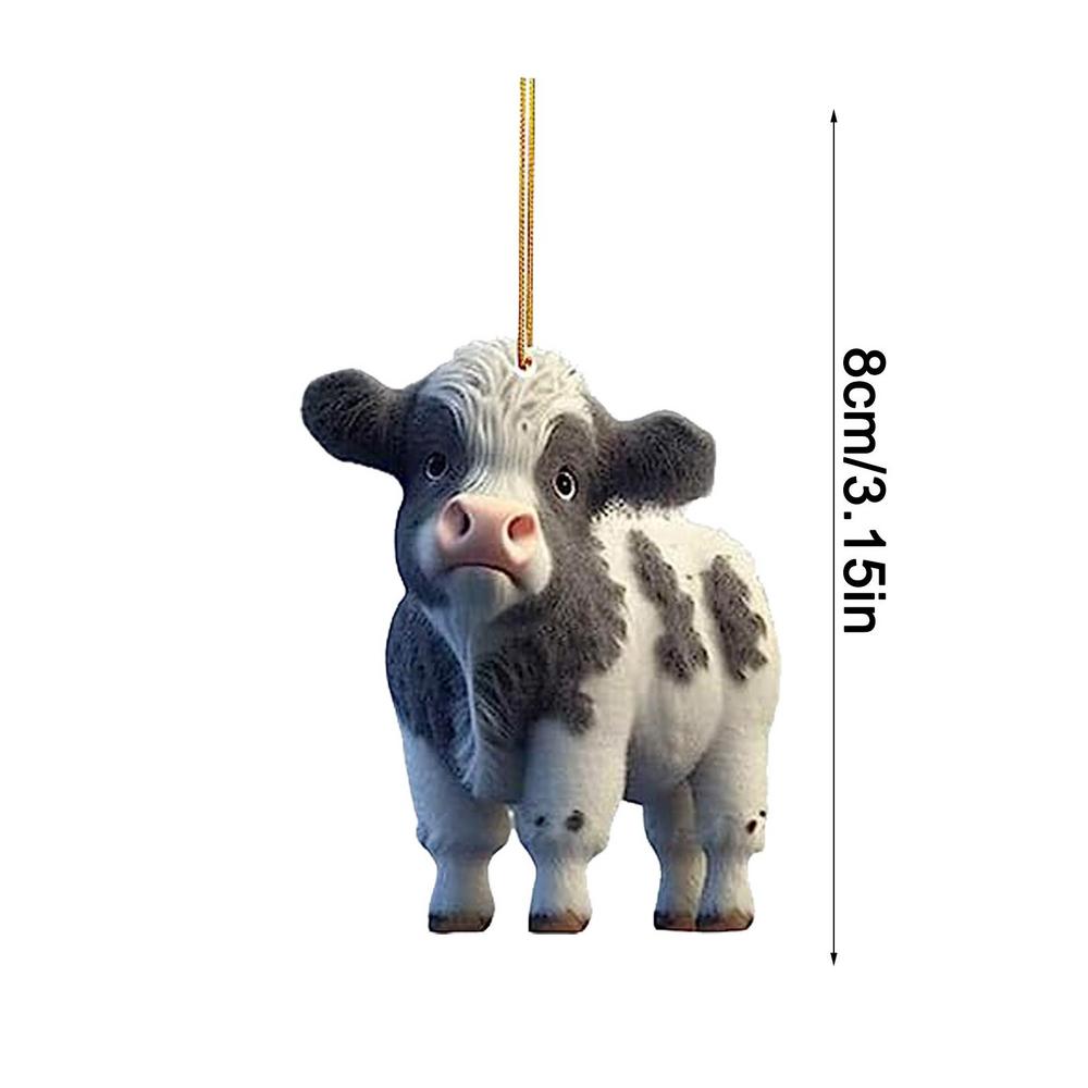 Cow Hanging Pendant Tree & Car (2D)
