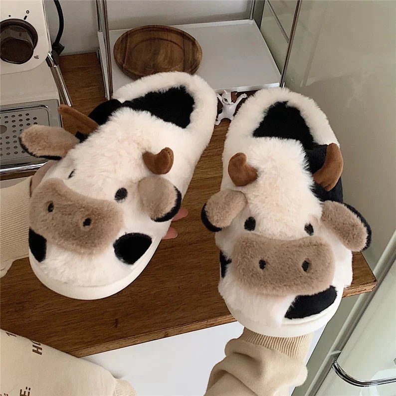 Cow Plush Slippers 