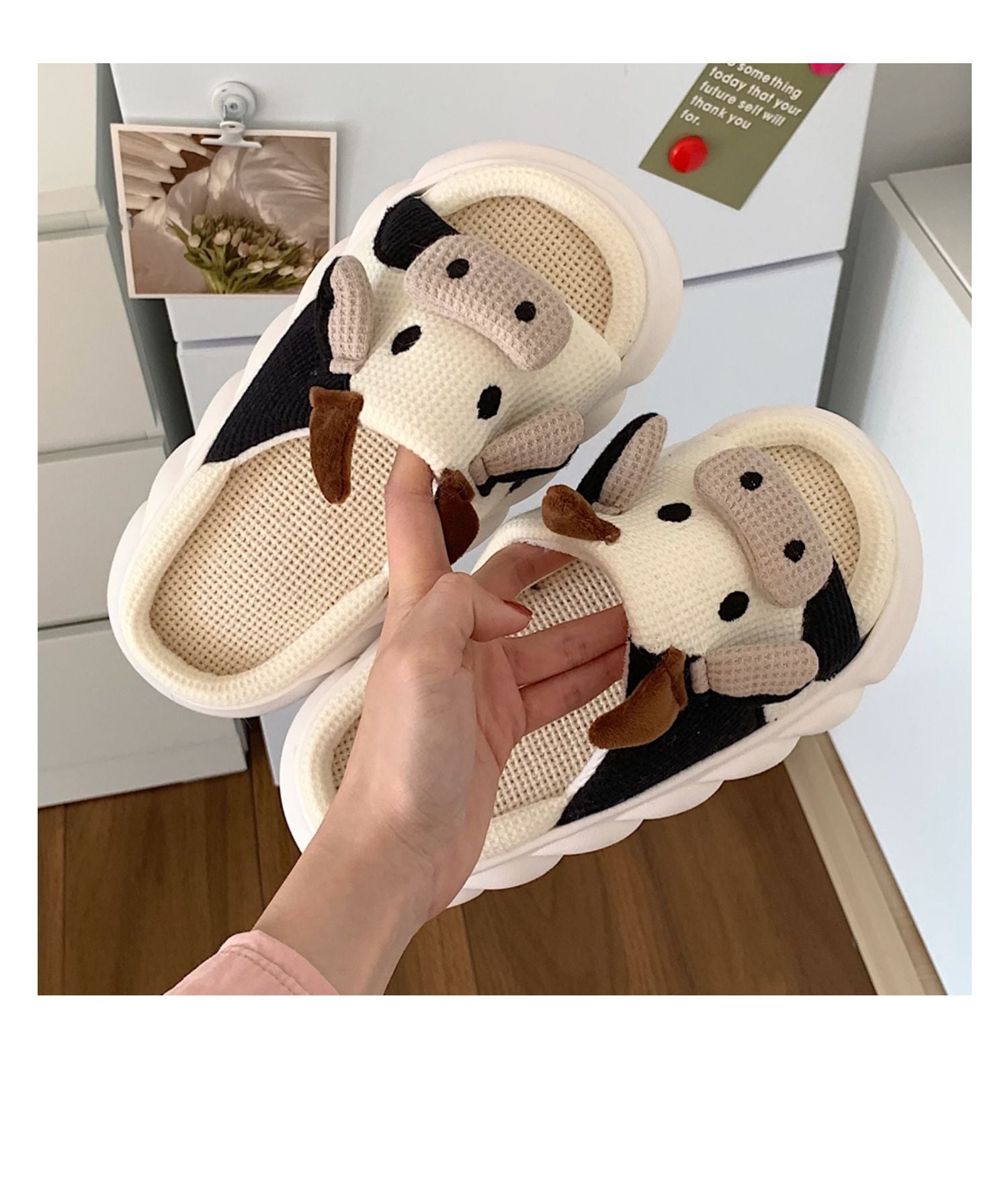 Cow Slippers Slides