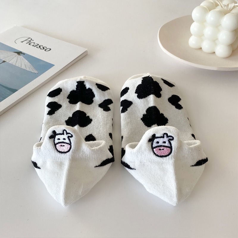 Cute Cow Striped Socks for Kids & Adults