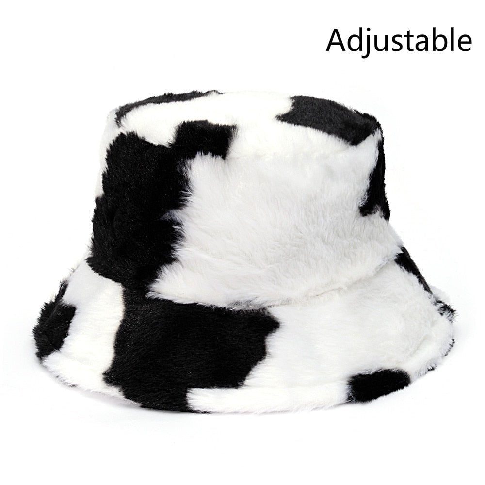 Fluffy Cow Hat for Women
